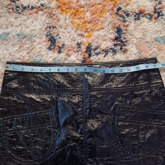FINAL SALE Black Pleather Mini Skirt - Picture 6 of 8